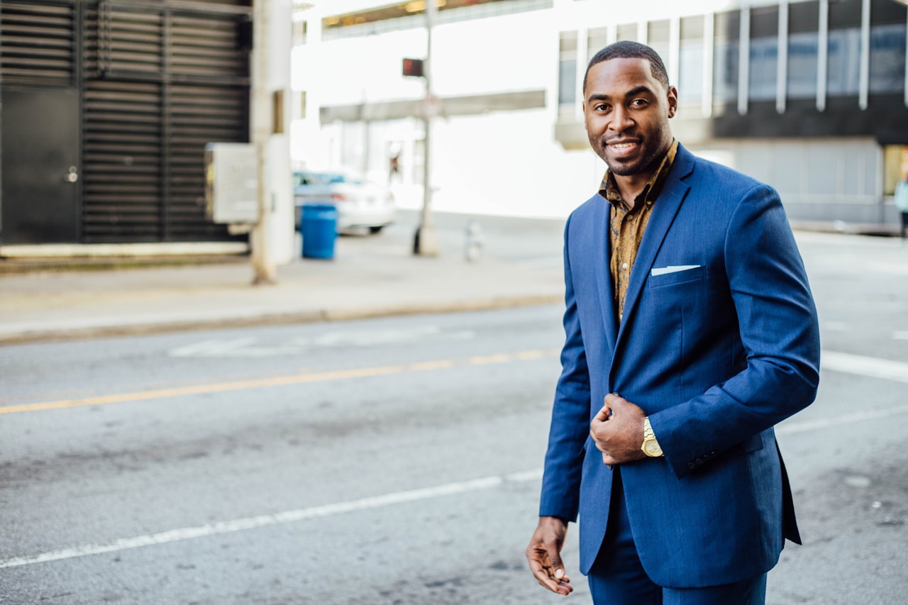 Black business professional in suit